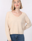 PULL COL V - BRUNO - BEIGE