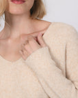 PULL COL V - BRUNO - BEIGE