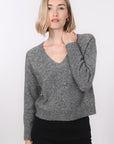 PULL COL V - BRUNO - GRIS