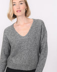 PULL COL V - BRUNO - GRIS