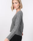 PULL COL V - BRUNO - GRIS