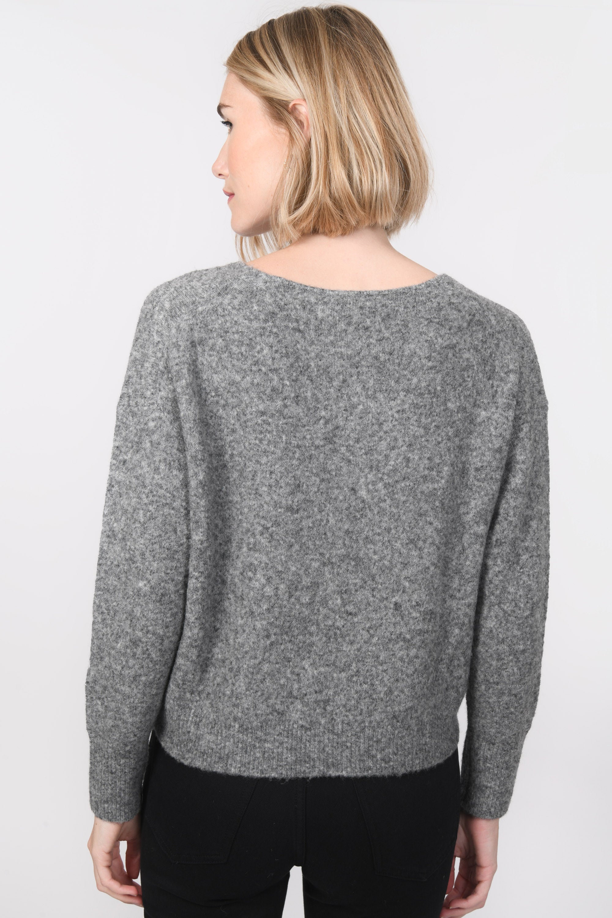 PULL COL V - BRUNO - GRIS