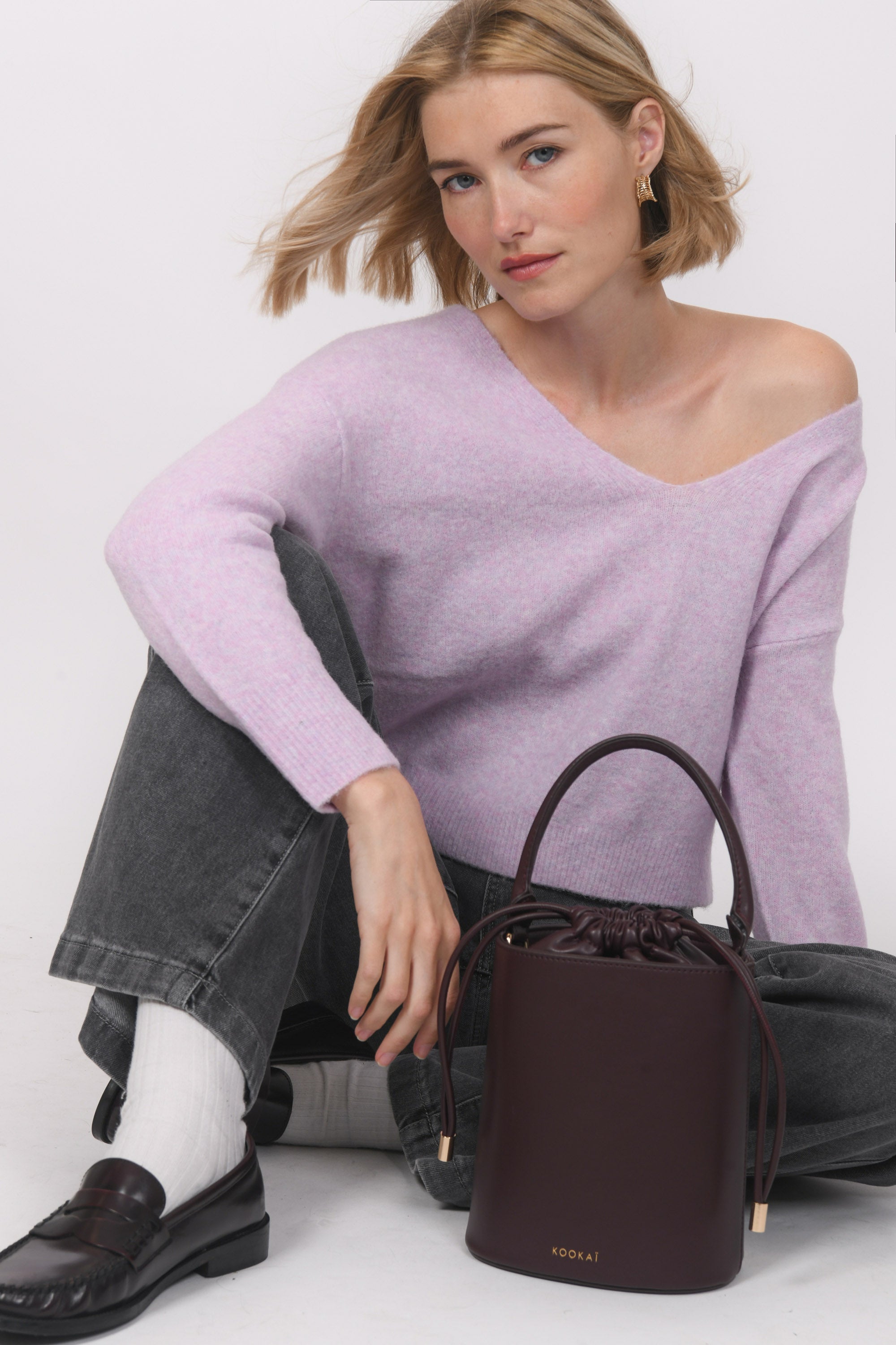 PULL COL V - BRUNO - LILAS