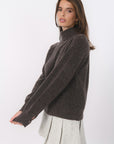 PULL COL ROULE - BRUNO - BROWN