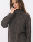 PULL COL ROULE - BRUNO - BROWN