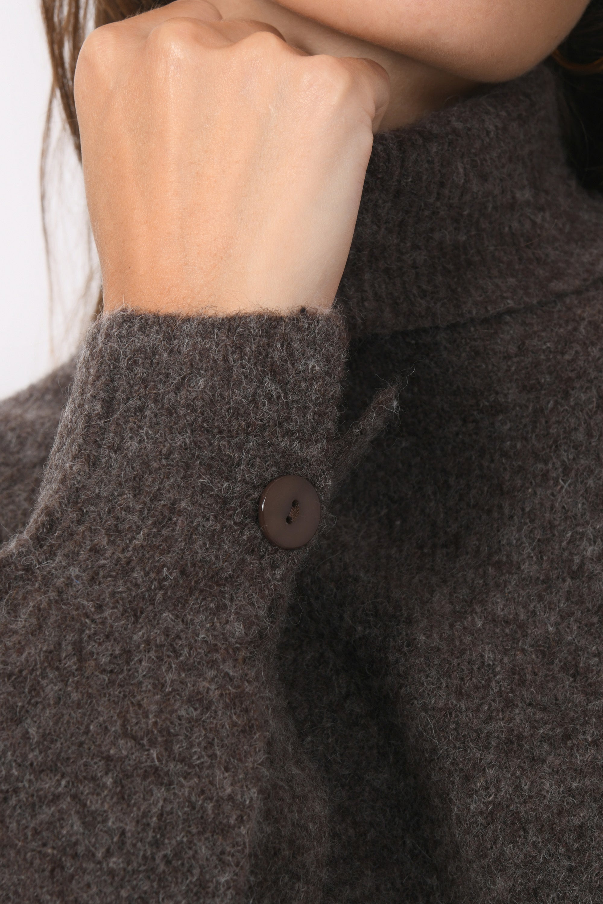 PULL COL ROULE - BRUNO - BROWN