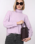 PULL COL ROULE - BRUNO - LILAS