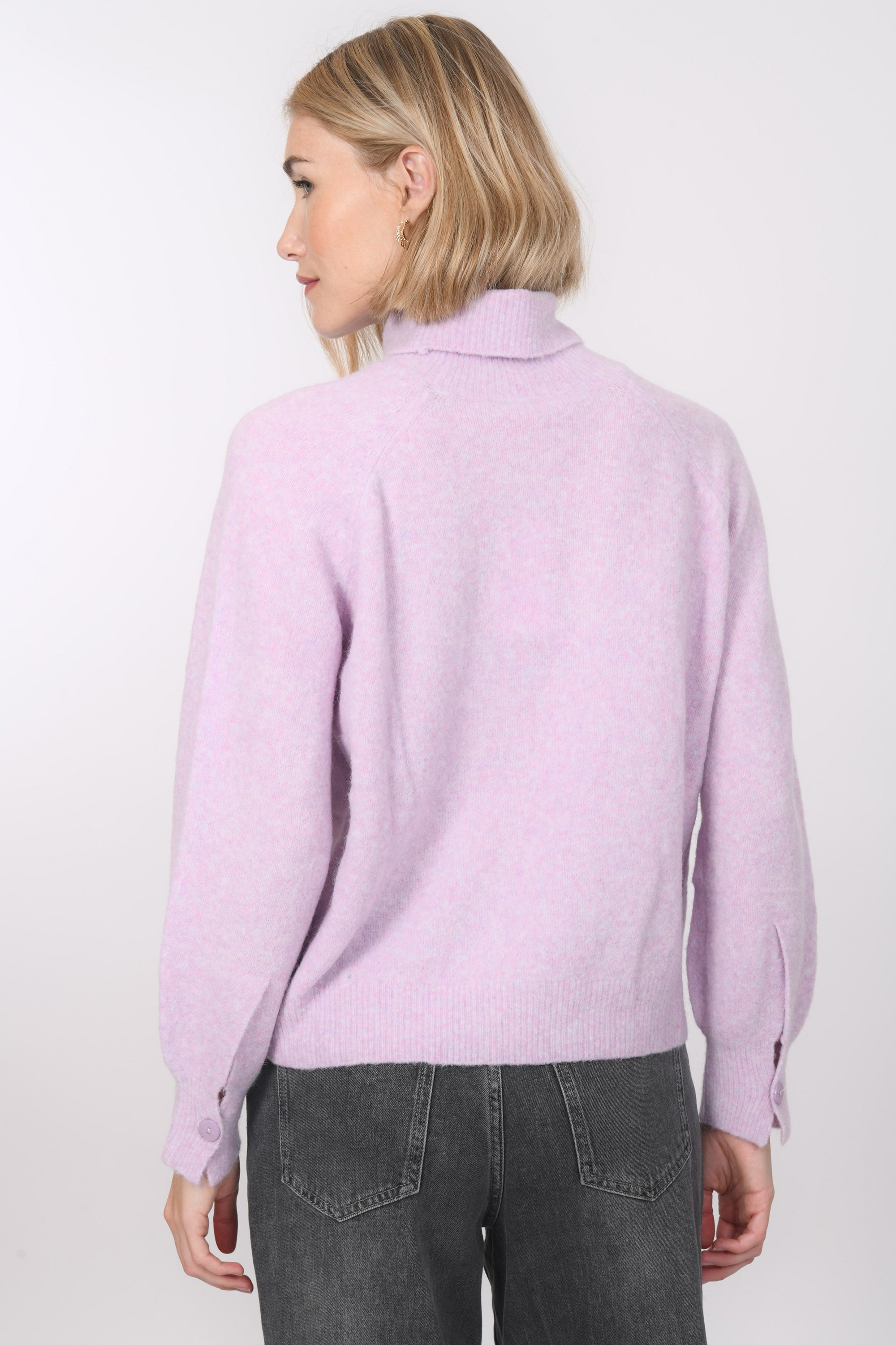 PULL COL ROULE - BRUNO - LILAS