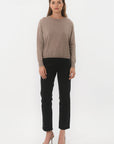 PULL BOUTONS - BELINDA - TAUPE CHINE