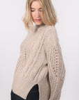 PULL TORSADE - BAYA - TAUPE