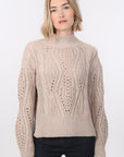 PULL TORSADE - BAYA - TAUPE