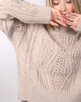 PULL TORSADE - BAYA - TAUPE