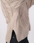 PULL TORSADE - BAYA - TAUPE