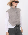 PULL SANS MANCHE - BIANCA - TAUPE