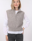 PULL SANS MANCHE - BIANCA - TAUPE