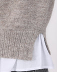 PULL SANS MANCHE - BIANCA - TAUPE
