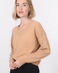 PULL COL V - B-ANITA - CAMEL