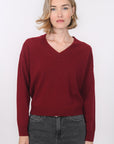 PULL COL V - B-ANITA - RHUBARBE