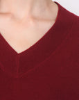 PULL COL V - B-ANITA - RHUBARBE