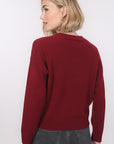 PULL COL V - B-ANITA - RHUBARBE