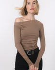 TSHIRT ASYMETRIQUE - B-ANILA - CARIBOU