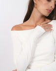 TSHIRT ASYMETRIQUE - B-ANILA - ECRU