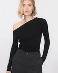 TSHIRT ASYMETRIQUE - B-ANILA - NOIR
