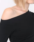 TSHIRT ASYMETRIQUE - B-ANILA - NOIR