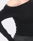 TSHIRT ASYMETRIQUE - B-ANILA - NOIR