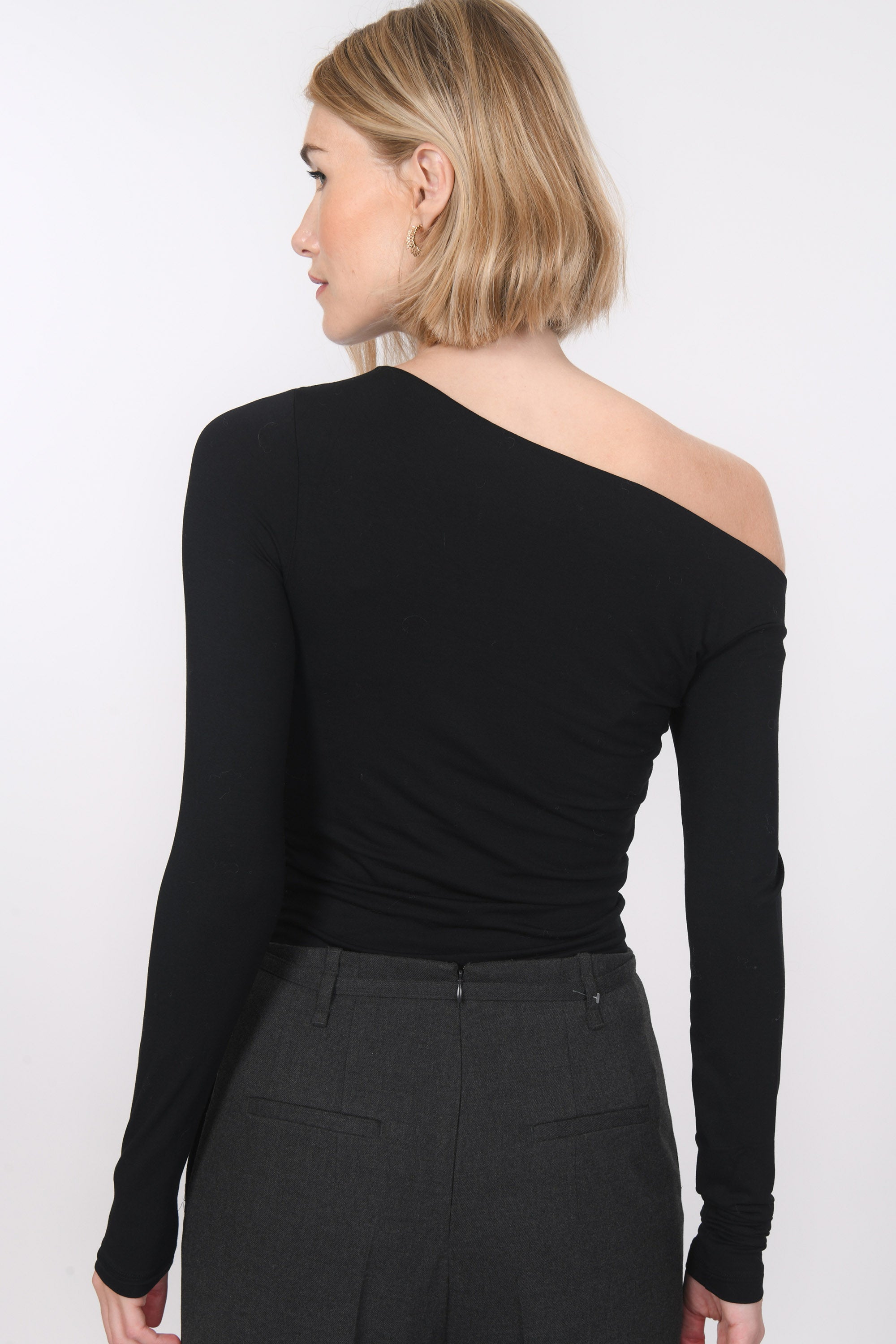 TSHIRT ASYMETRIQUE - B-ANILA - NOIR