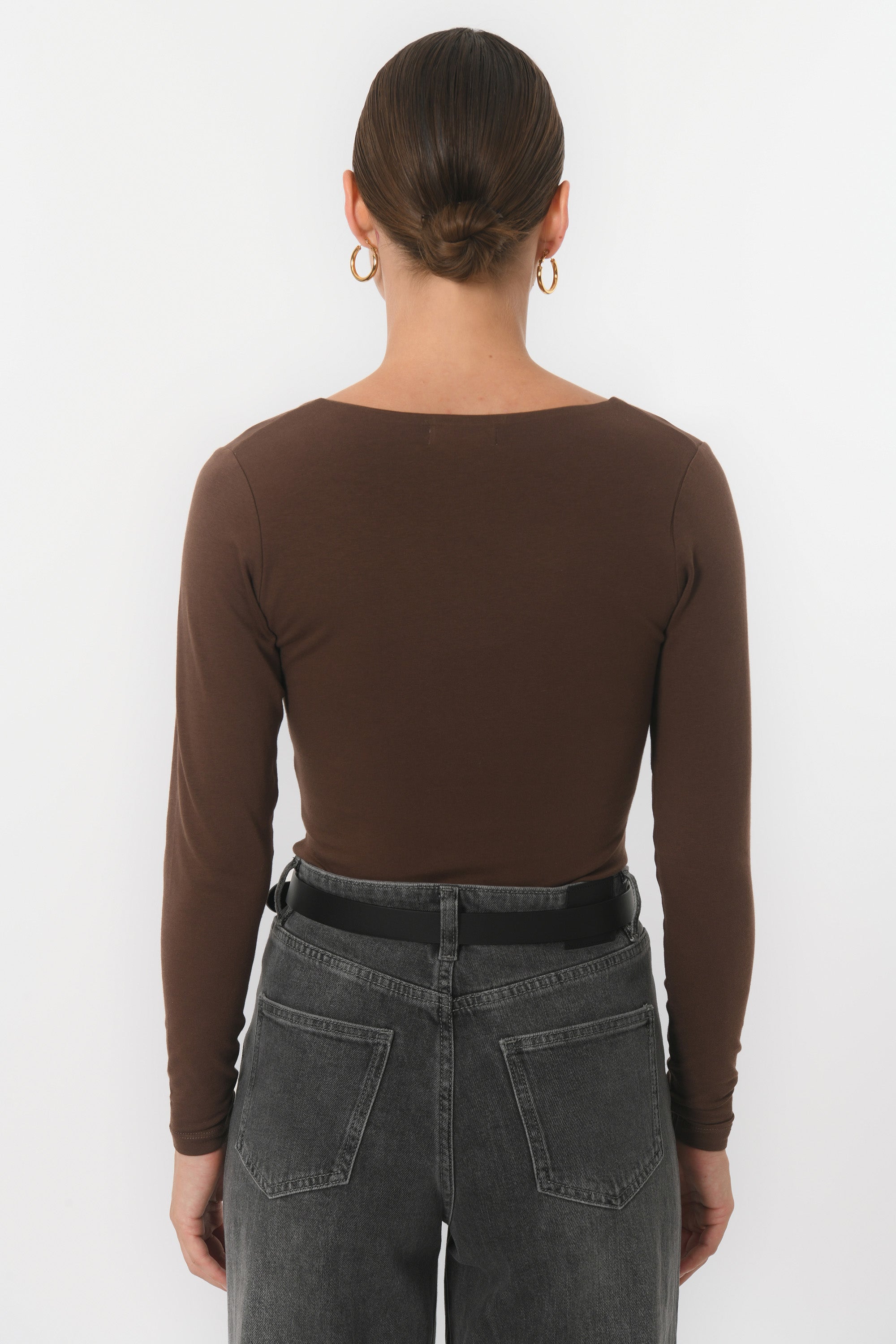 TEE-SHIRT COL V - MATHILDA - CARIBOU