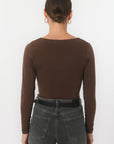 TEE-SHIRT COL V - MATHILDA - CARIBOU