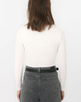 TEE-SHIRT COL V - MATHILDA - ECRU