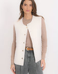 VESTE SANS MANCHE - BIRDIE - CREME