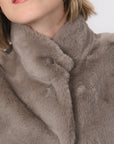 VESTE SANS MANCHE - BABEL - TAUPE