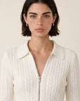 GILET TORSADE - DARI - ECRU