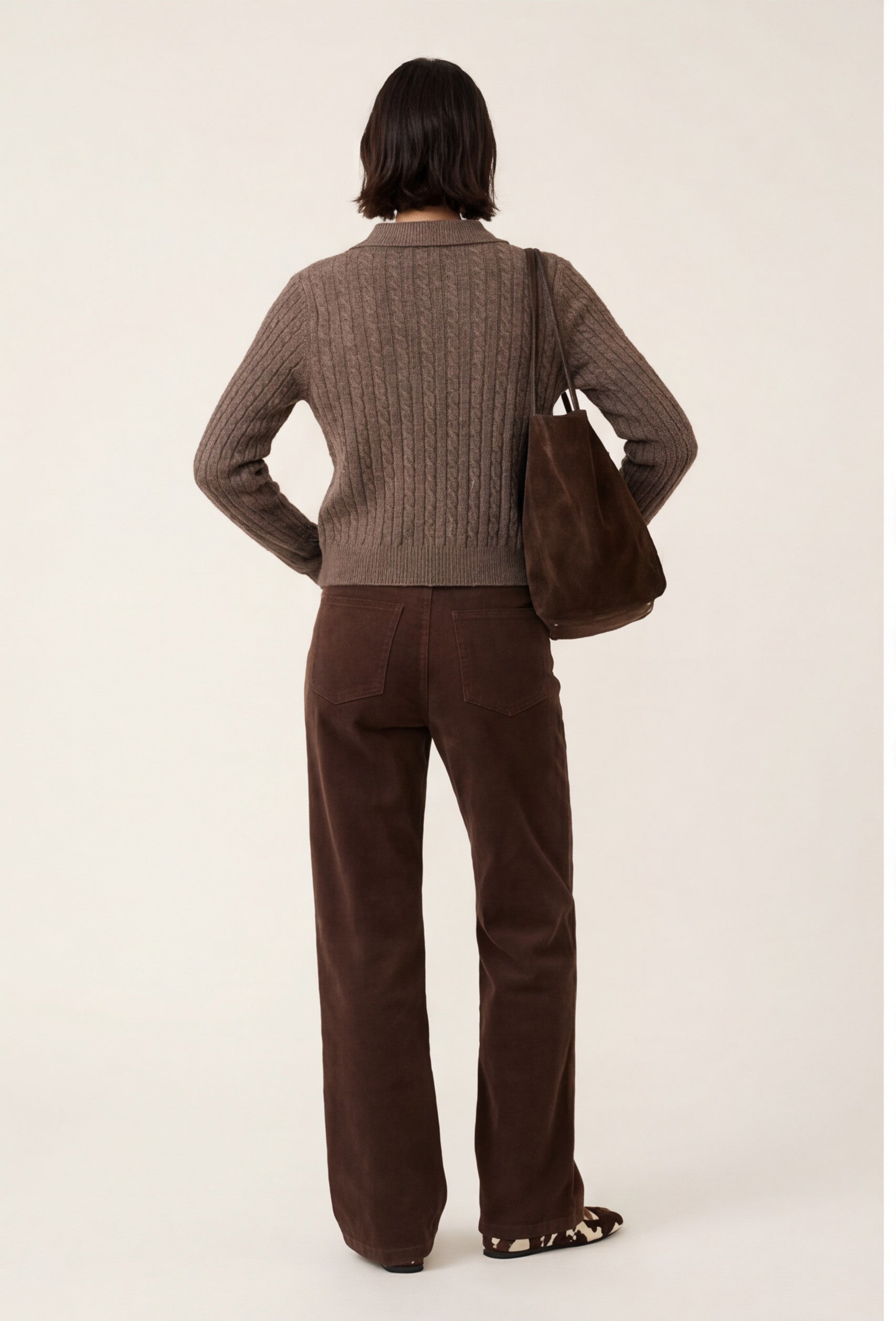 GILET TORSADE - DARI - TAUPE