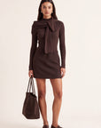 JUPE SHORT - DELLA - CHOCOLAT