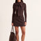 JUPE SHORT - DELLA - CHOCOLAT