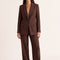 PANTALON TAILLE HAUTE - CLEO - CHOCOLAT