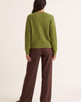 PANTALON TAILLE HAUTE - CLEO - CHOCOLAT