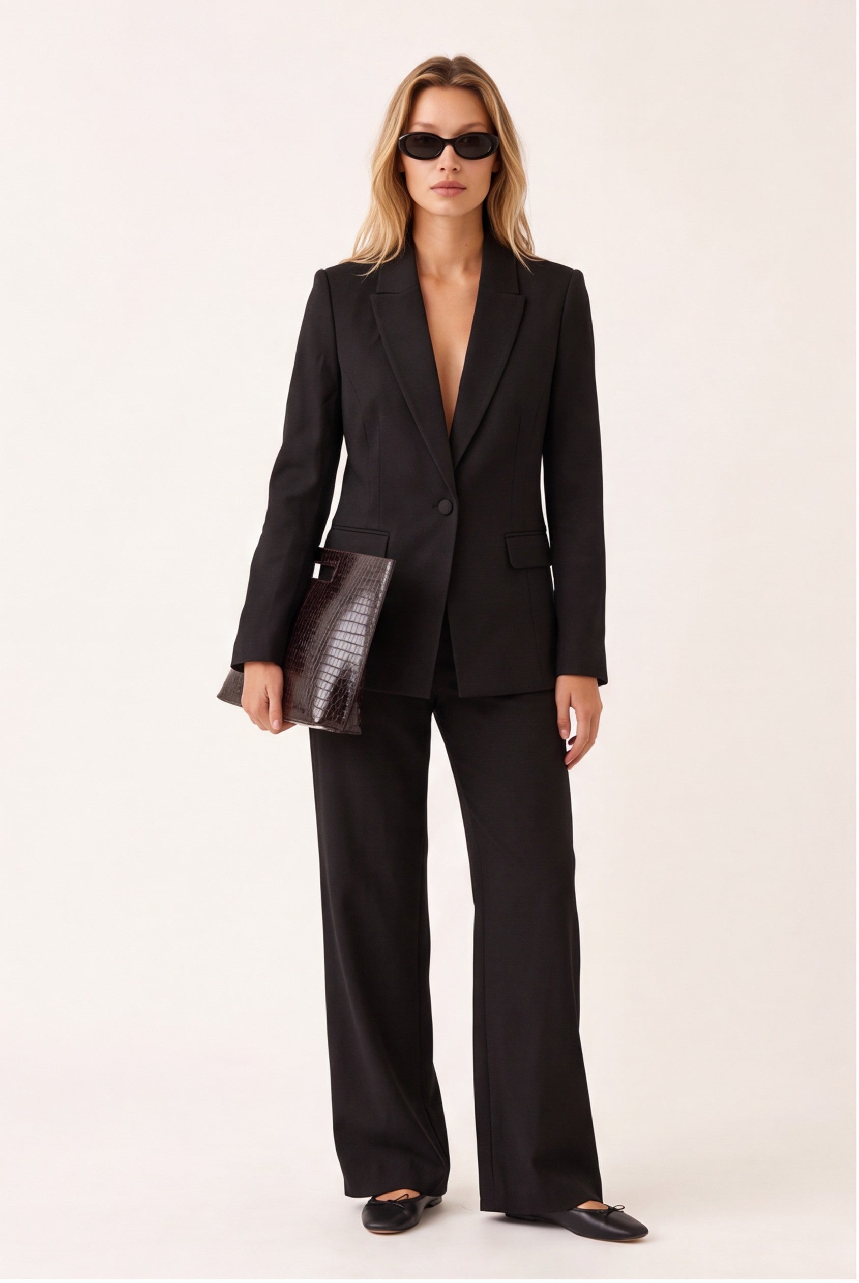 PANTALON TAILLE HAUTE - CLEO - NOIR