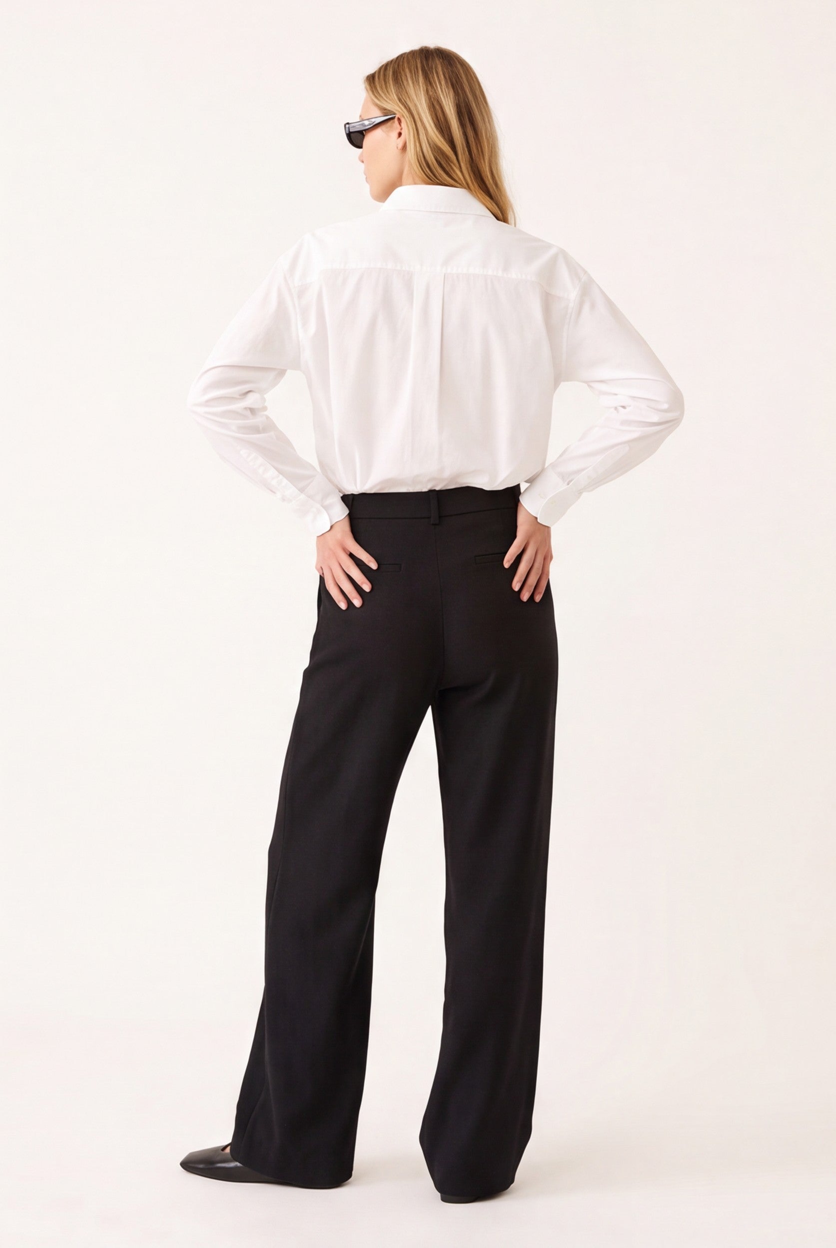 PANTALON TAILLE HAUTE - CLEO - NOIR
