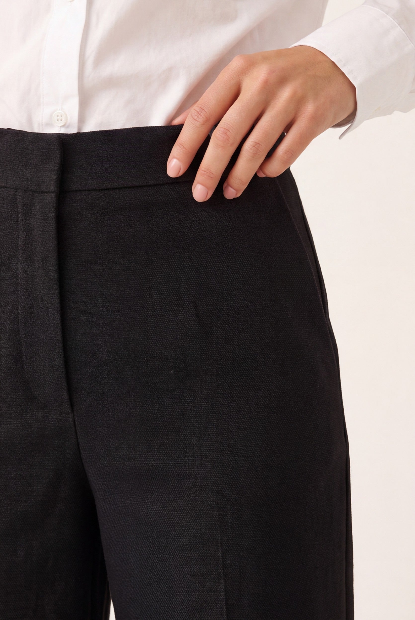 PANTALON TAILLE HAUTE - CLEO - NOIR