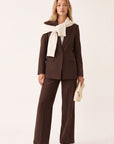 PANTALON SURPIQURE - CLEO - CHOCOLAT