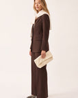 PANTALON SURPIQURE - CLEO - CHOCOLAT