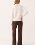 PANTALON SURPIQURE - CLEO - CHOCOLAT