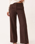 PANTALON SURPIQURE - CLEO - CHOCOLAT