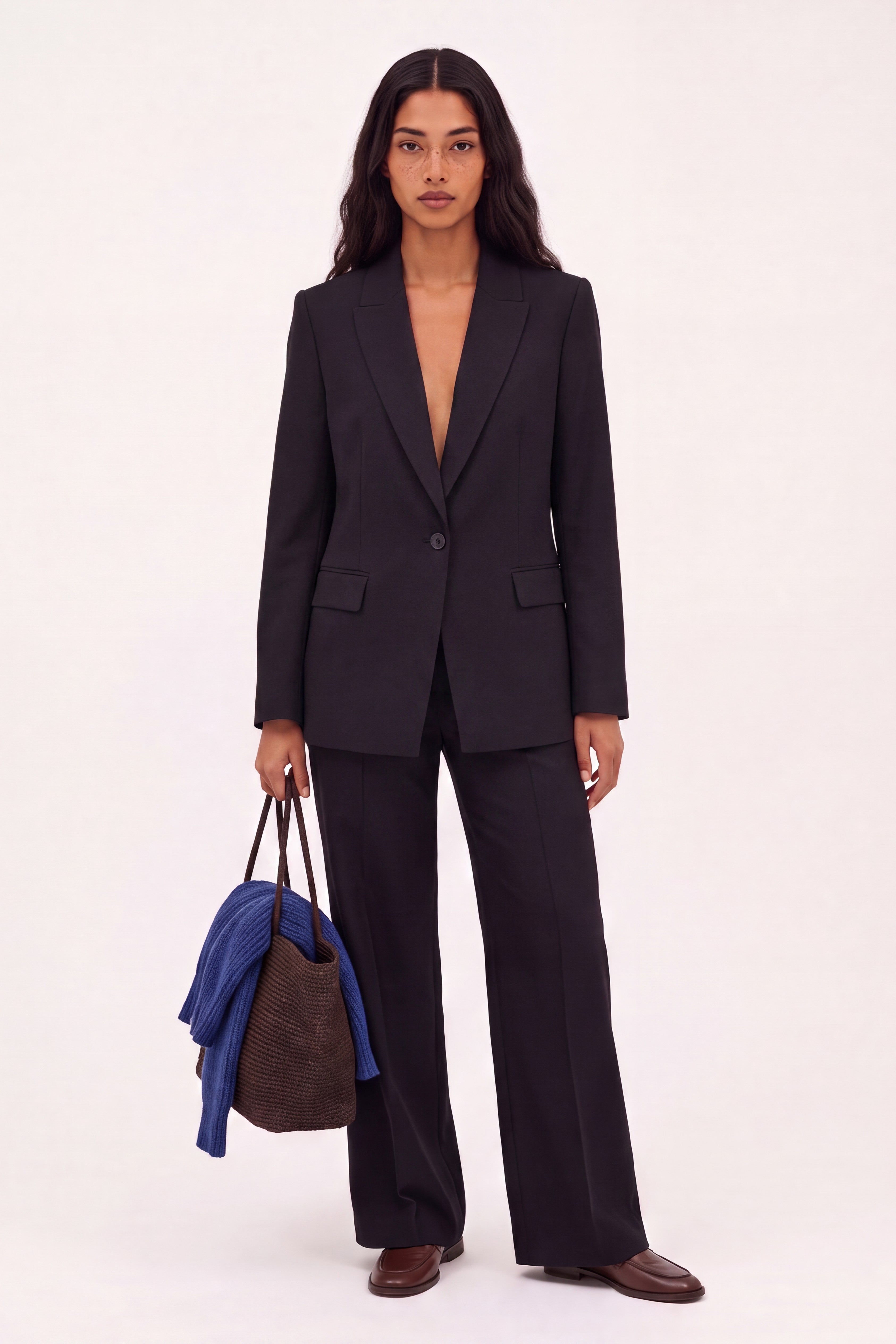PANTALON SURPIQURE - CLEO - NOIR
