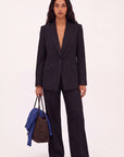 PANTALON SURPIQURE - CLEO - NOIR